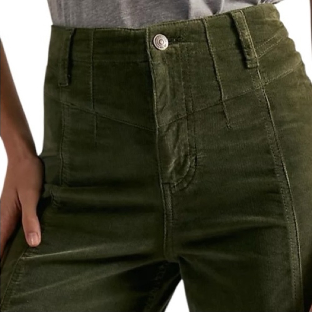 We The Free Libra Green Wide-Leg Cord Jeans NWT 32 - Picture 9 of 11